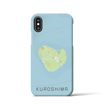 【黒島（沖縄県）】地図柄iPhoneケース（バックカバータイプ）