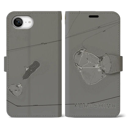 【黒島（沖縄県）】地図柄iPhoneケース（手帳タイプ）