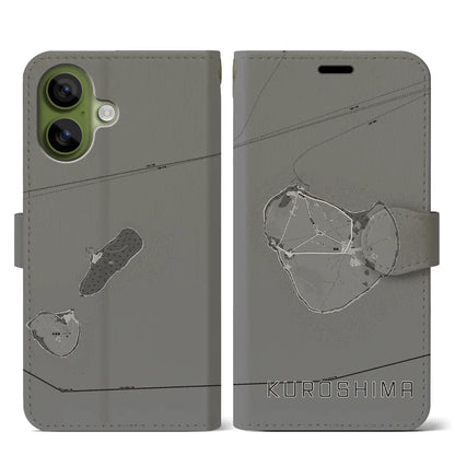 【黒島（沖縄県）】地図柄iPhoneケース（手帳タイプ）