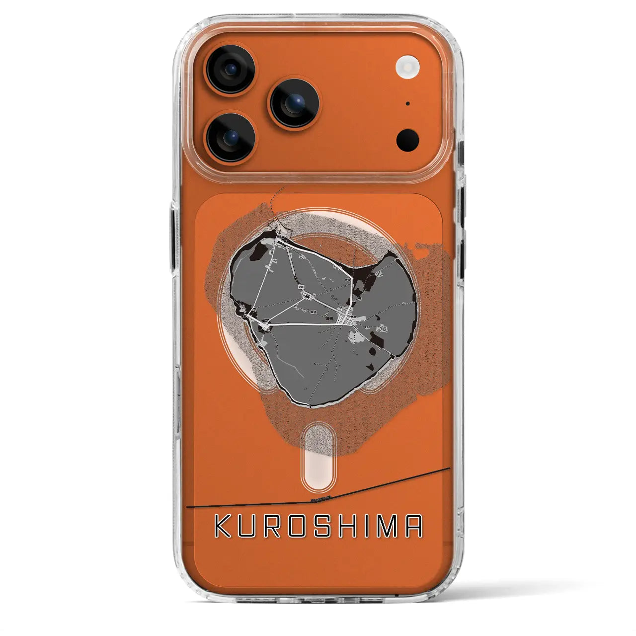 【黒島（沖縄県）】地図柄iPhoneケース（MagSafeタイプ）