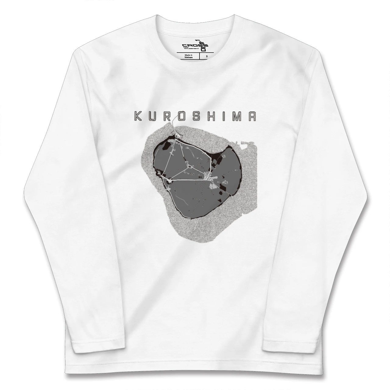 【黒島（沖縄県）】地図柄ロングスリーブTシャツ