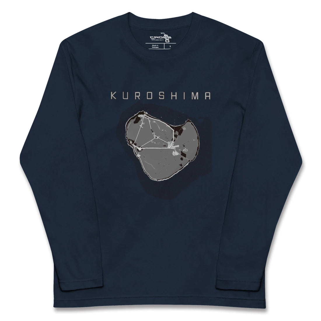 【黒島（沖縄県）】地図柄ロングスリーブTシャツ