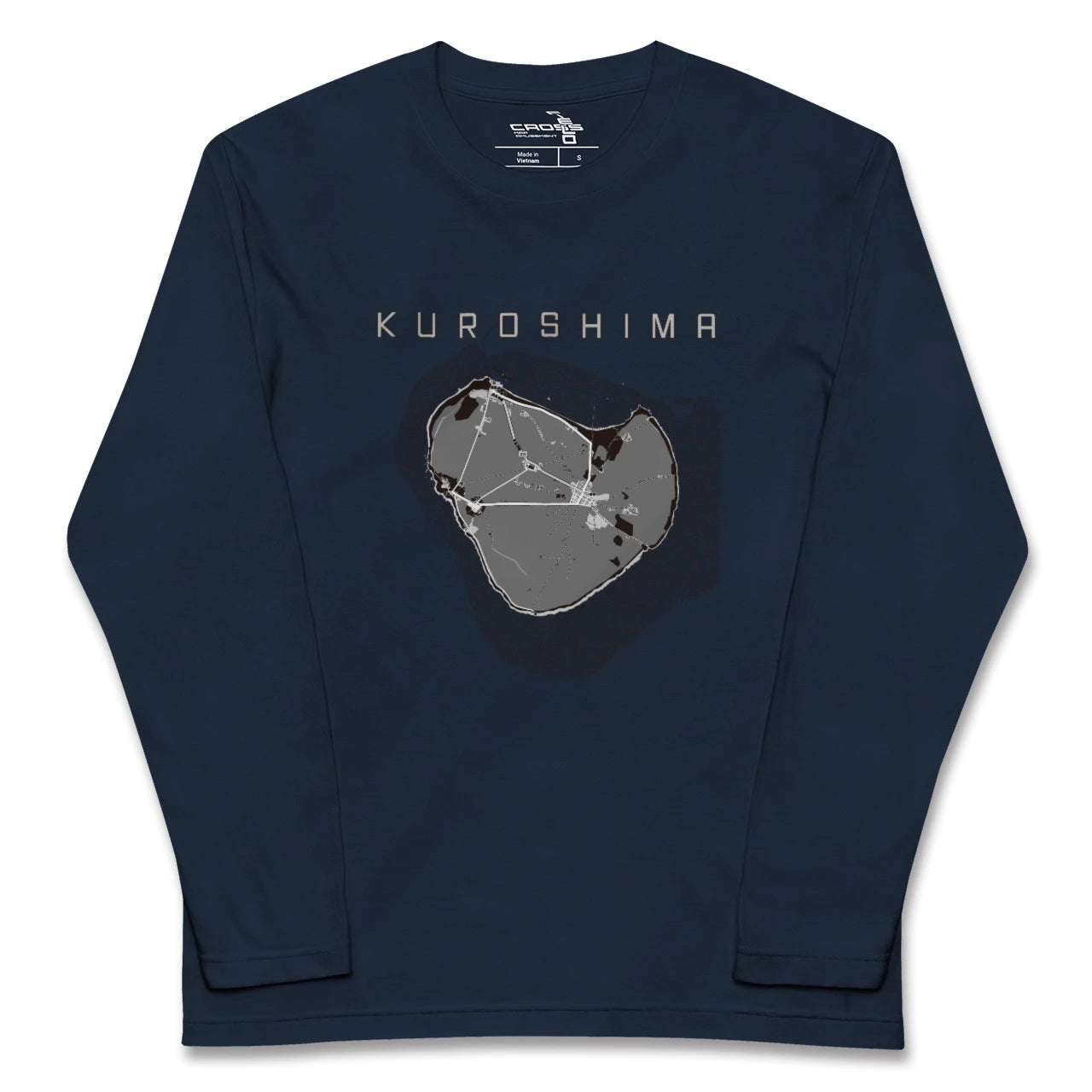 【黒島（沖縄県）】地図柄ロングスリーブTシャツ