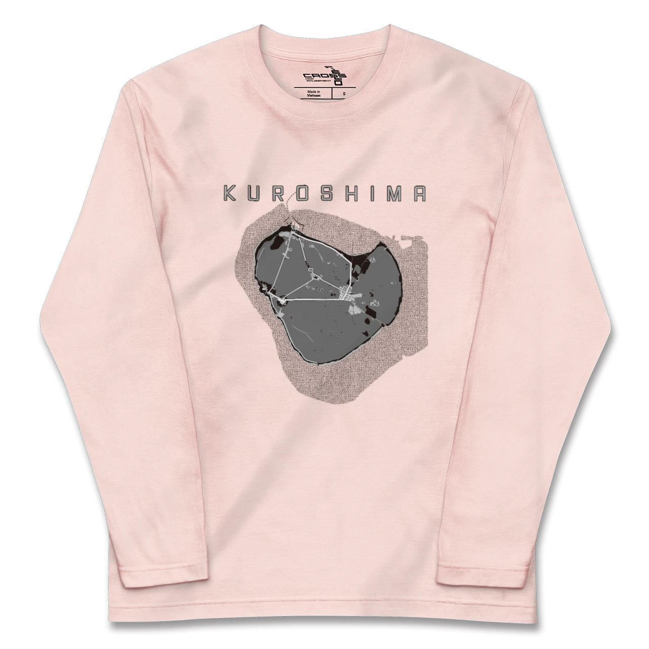 【黒島（沖縄県）】地図柄ロングスリーブTシャツ