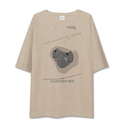 【黒島（沖縄県）】地図柄ビッグシルエットTシャツ