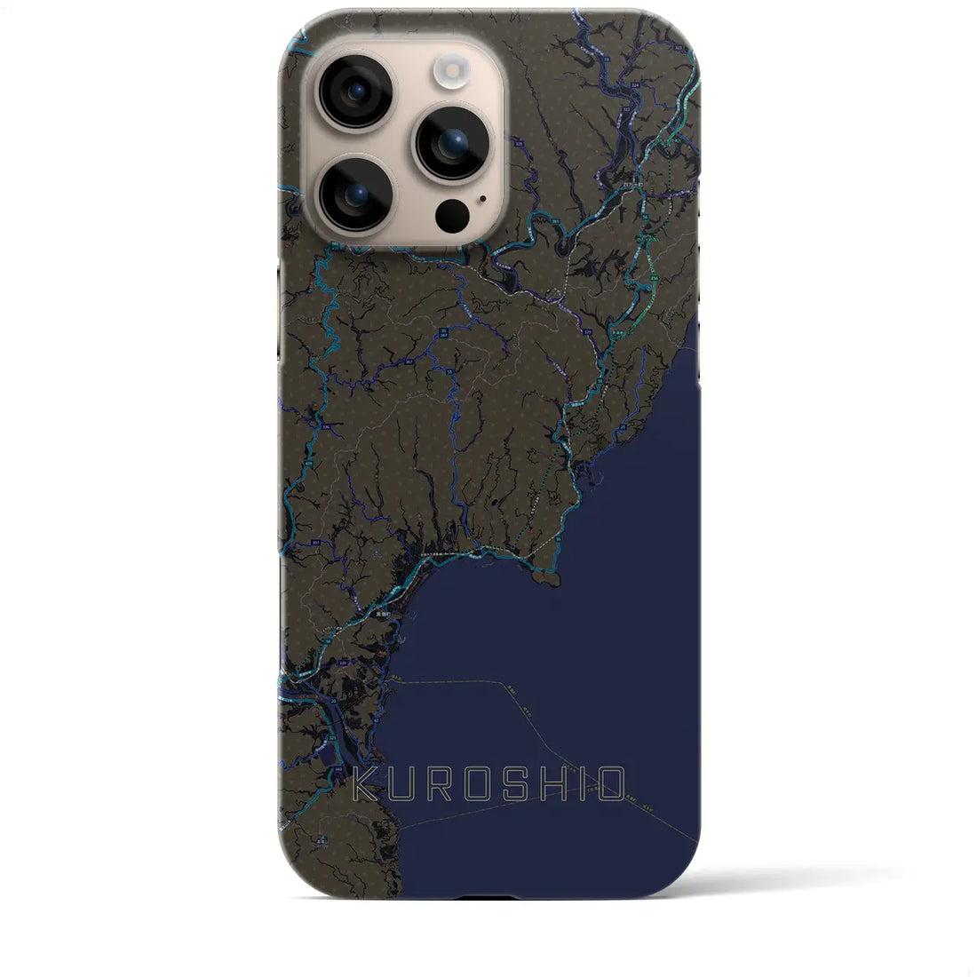 【黒潮(高知県)】地図柄iPhoneケース(バックカバータイプ)