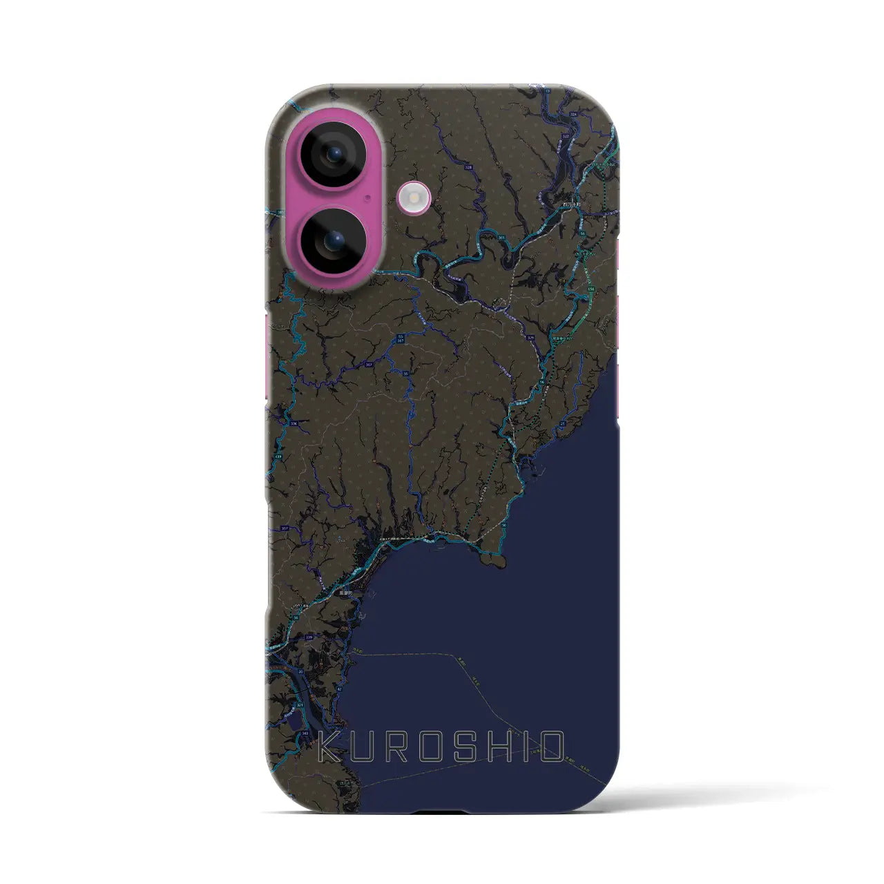 【黒潮（高知県）】地図柄iPhoneケース（バックカバータイプ）