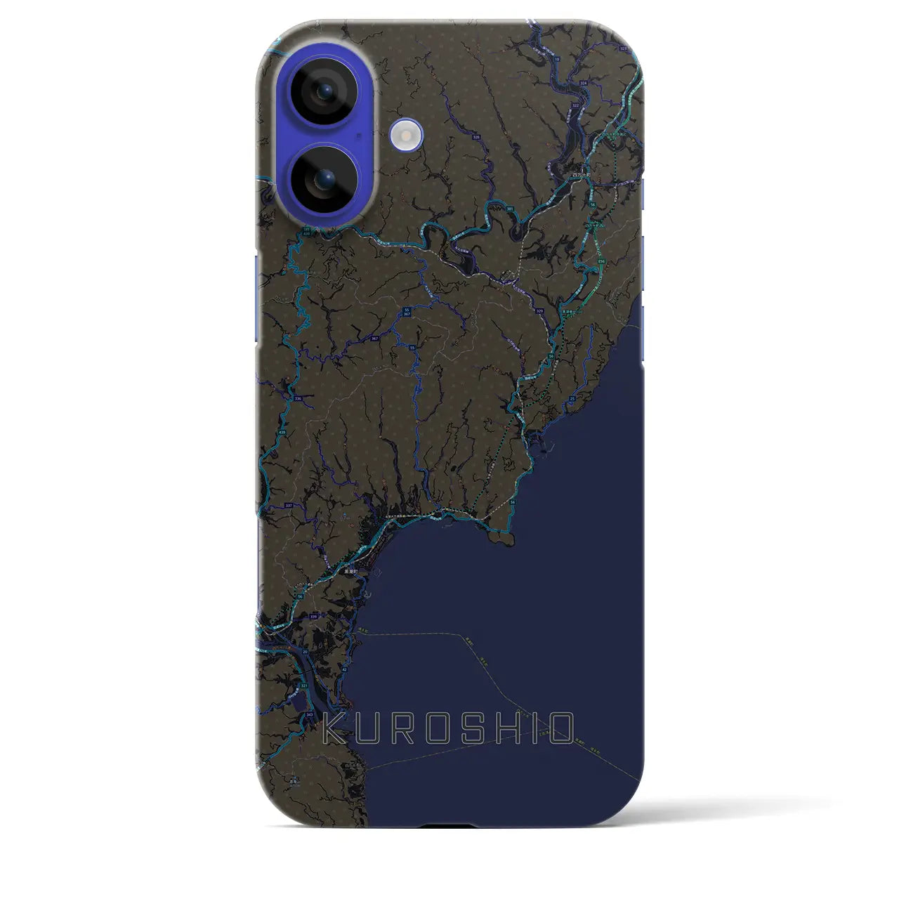 【黒潮（高知県）】地図柄iPhoneケース（バックカバータイプ）