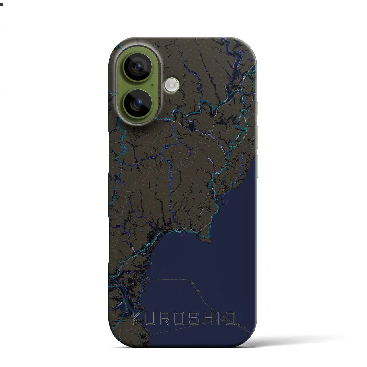 【黒潮（高知県）】地図柄iPhoneケース（バックカバータイプ）