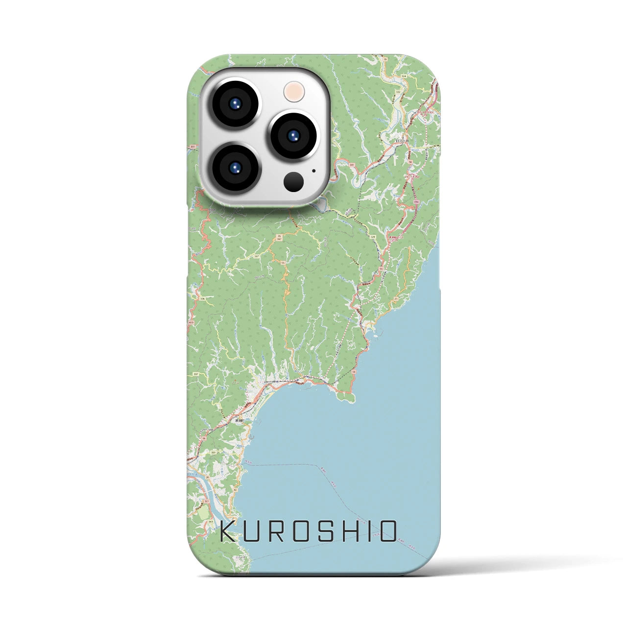 【黒潮（高知県）】地図柄iPhoneケース（バックカバータイプ）