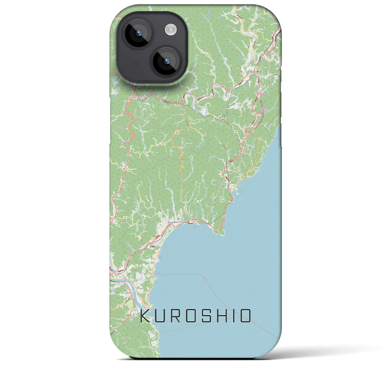 【黒潮（高知県）】地図柄iPhoneケース（バックカバータイプ）