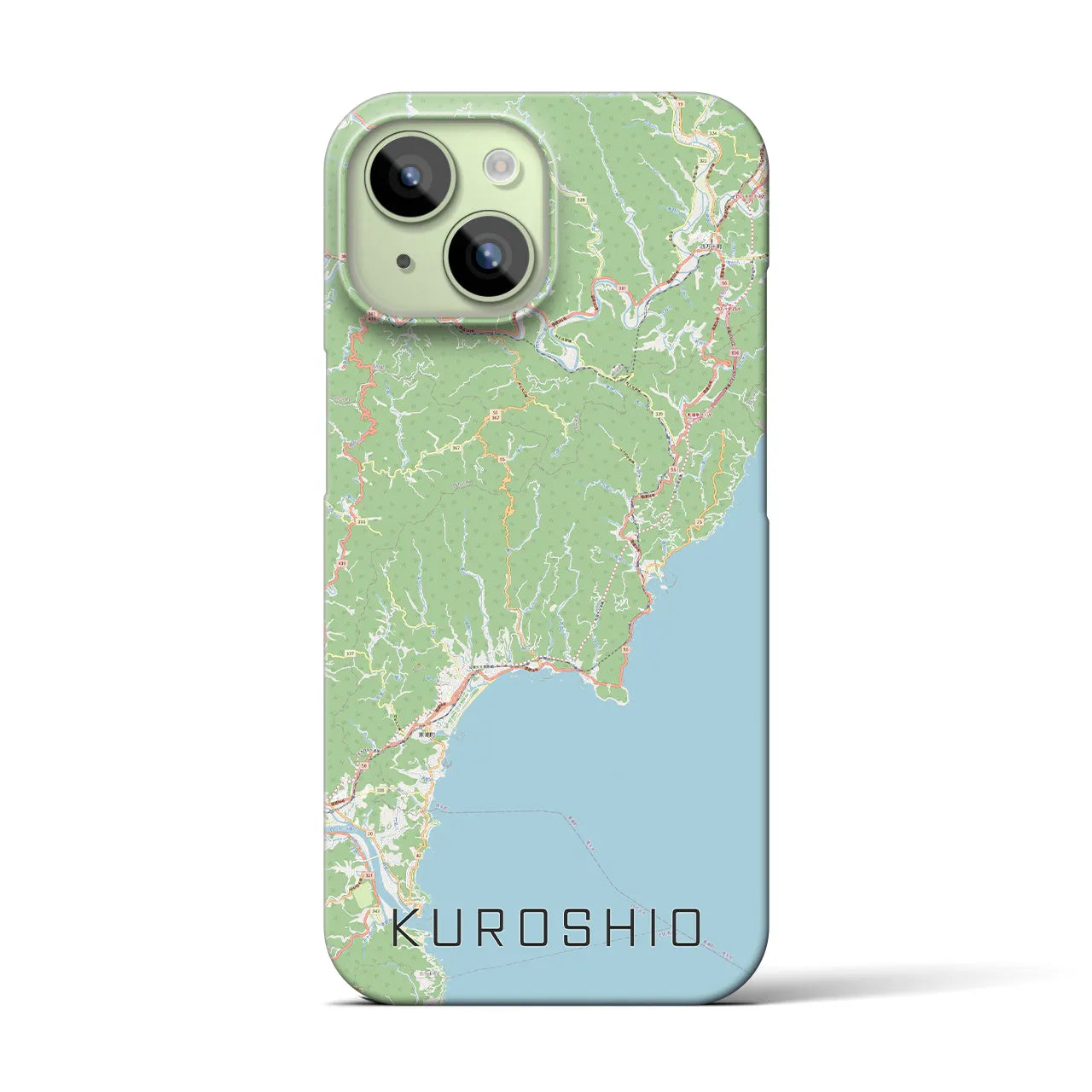 【黒潮（高知県）】地図柄iPhoneケース（バックカバータイプ）