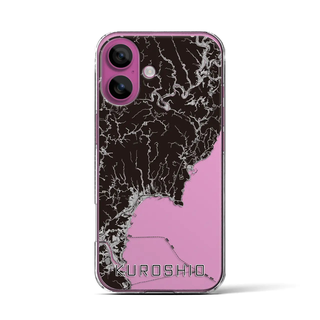 【黒潮（高知県）】地図柄iPhoneケース（クリアタイプ）