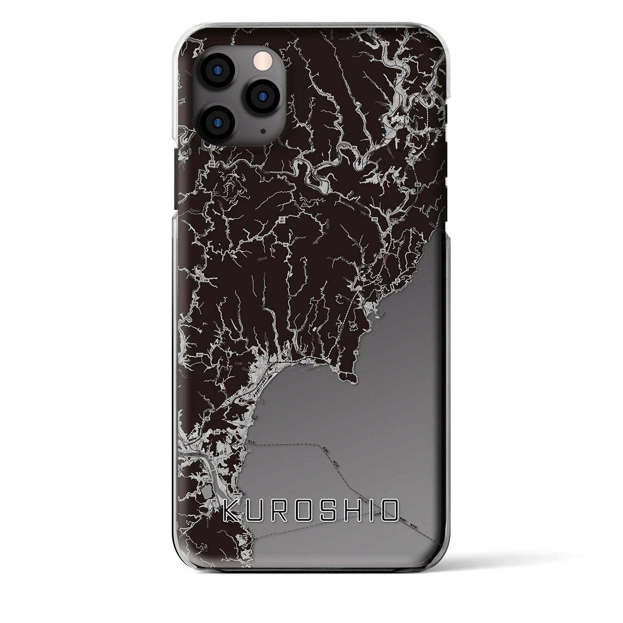 【黒潮（高知県）】地図柄iPhoneケース（クリアタイプ）