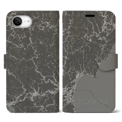 【黒潮（高知県）】地図柄iPhoneケース（手帳タイプ）