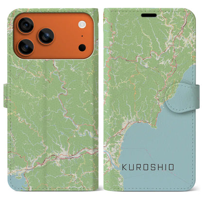 【黒潮（高知県）】地図柄iPhoneケース（手帳タイプ）