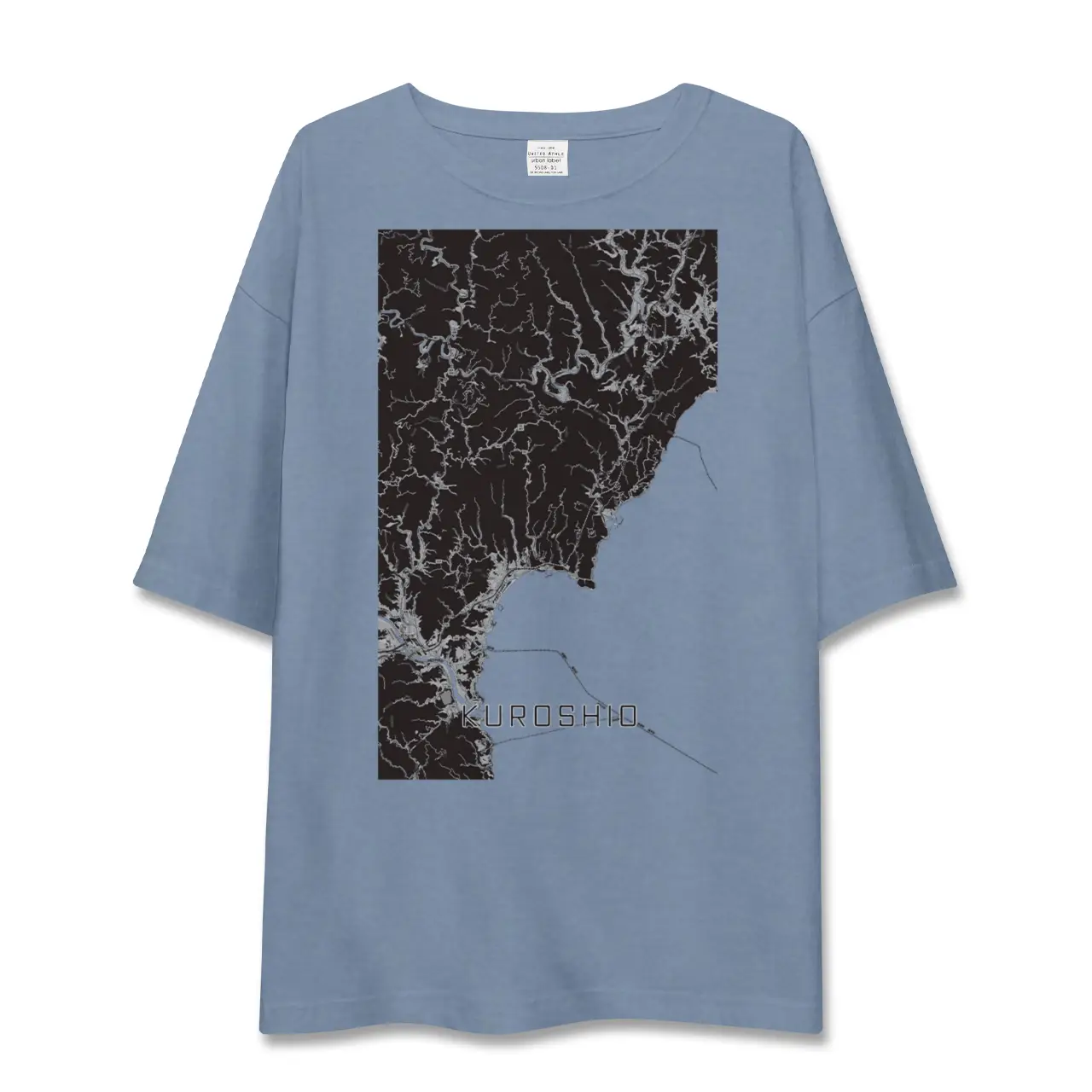 【黒潮（高知県）】地図柄ビッグシルエットTシャツ