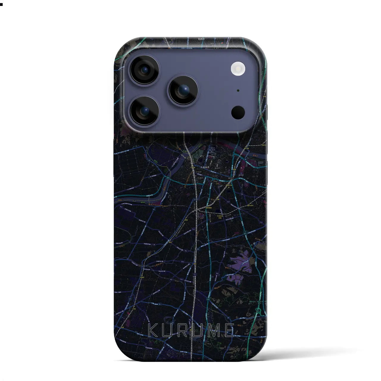 【久留米（福岡県）】地図柄iPhoneケース（バックカバータイプ）