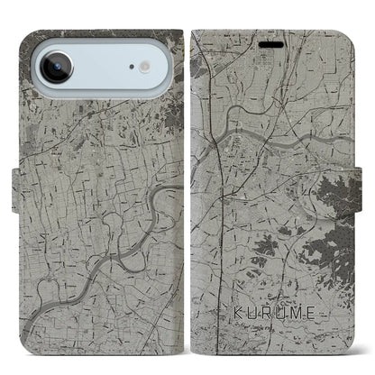 【久留米（福岡県）】地図柄iPhoneケース（手帳タイプ）