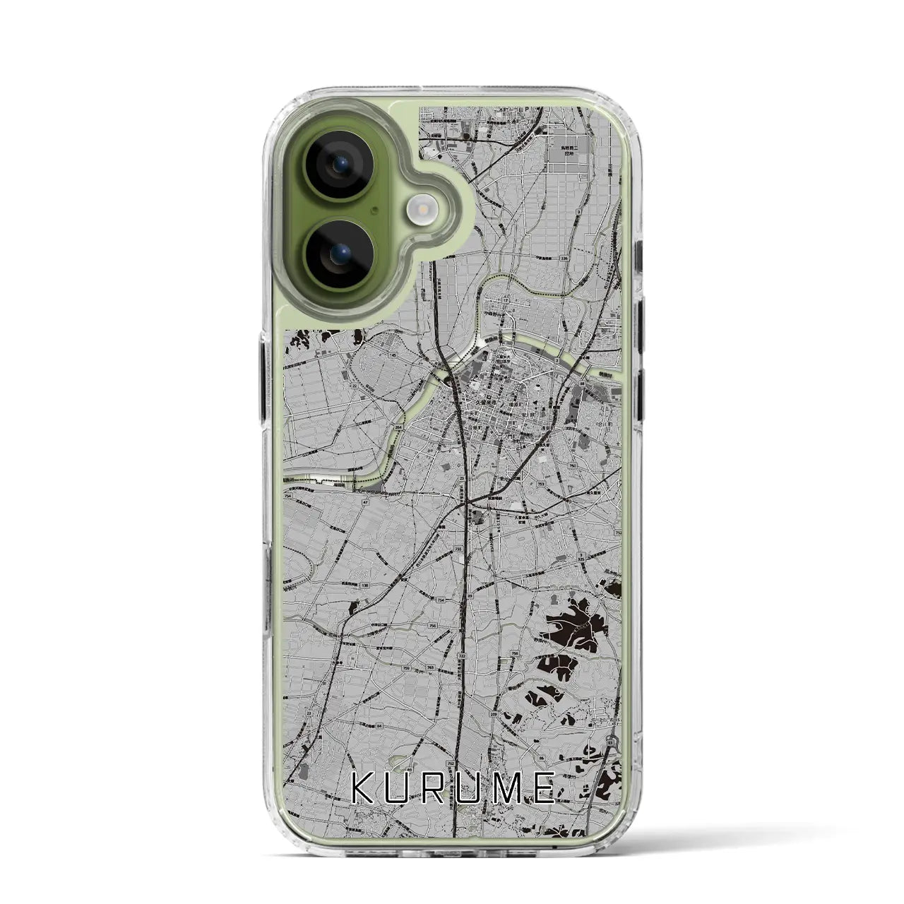 【久留米（福岡県）】地図柄iPhoneケース（MagSafeタイプ）