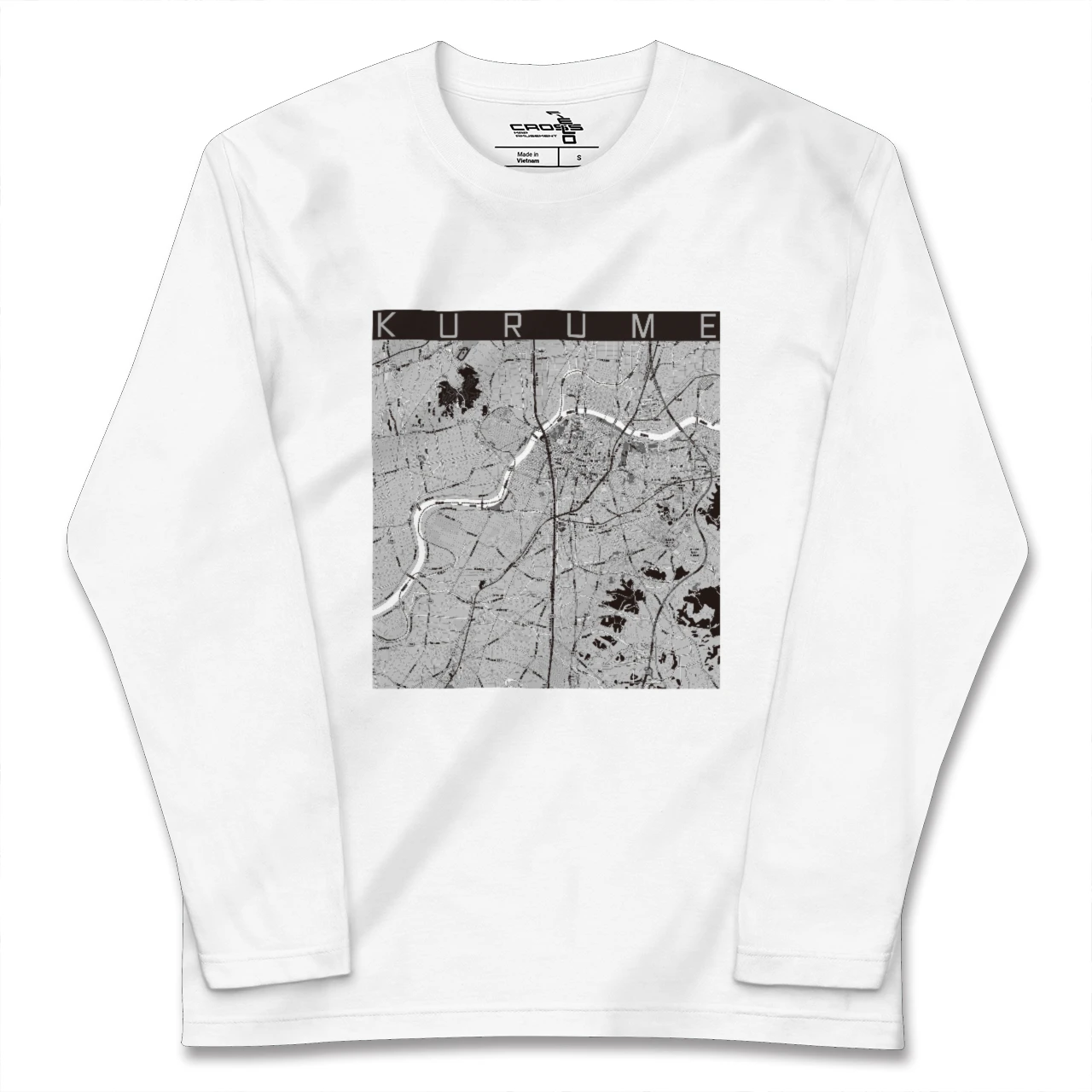 【久留米（福岡県）】地図柄ロングスリーブTシャツ