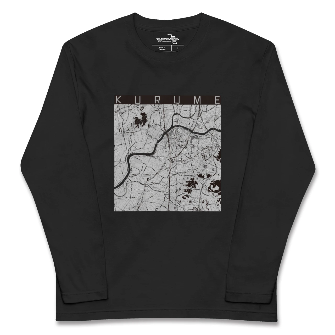 【久留米（福岡県）】地図柄ロングスリーブTシャツ