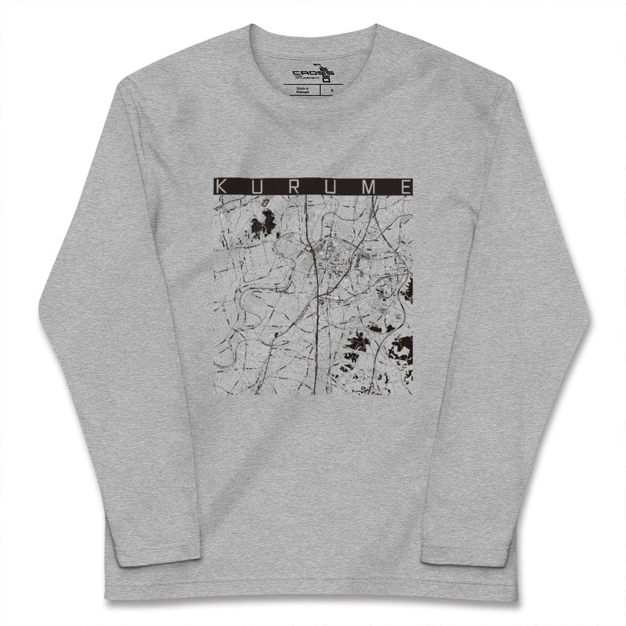 【久留米（福岡県）】地図柄ロングスリーブTシャツ
