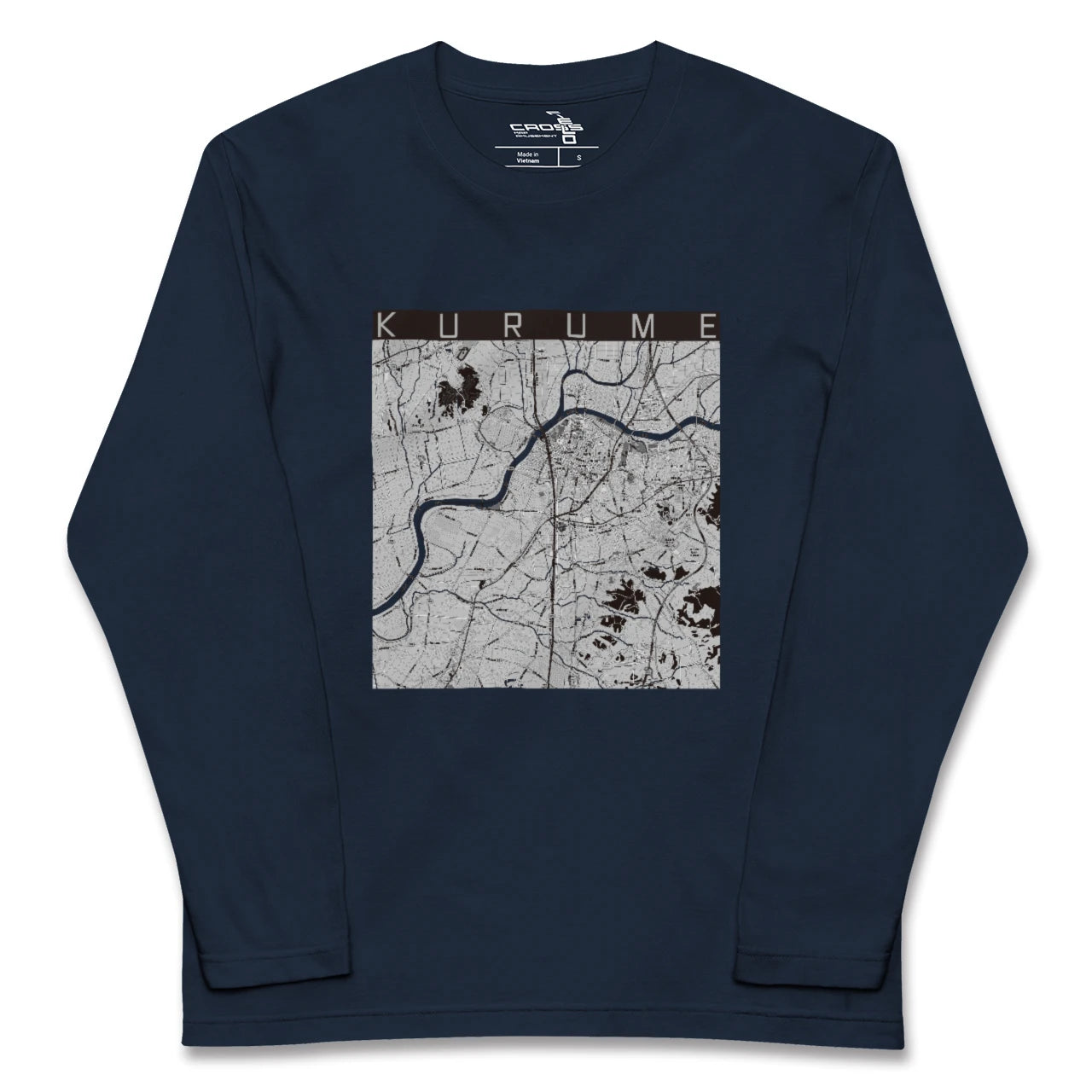 【久留米（福岡県）】地図柄ロングスリーブTシャツ