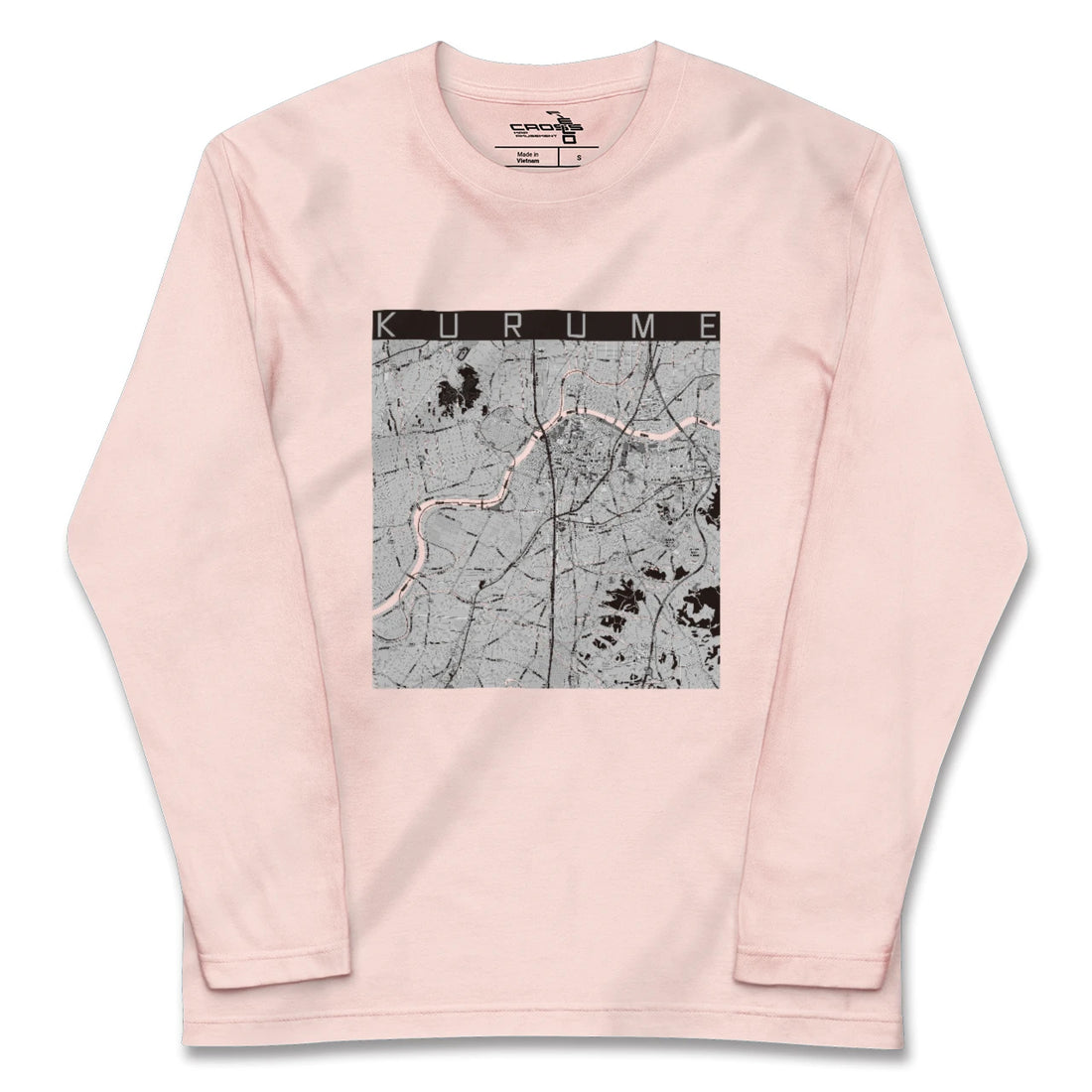 【久留米（福岡県）】地図柄ロングスリーブTシャツ