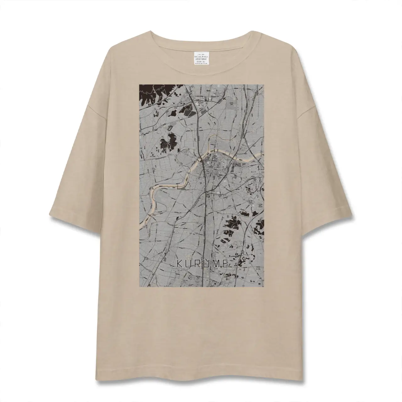 【久留米（福岡県）】地図柄ビッグシルエットTシャツ