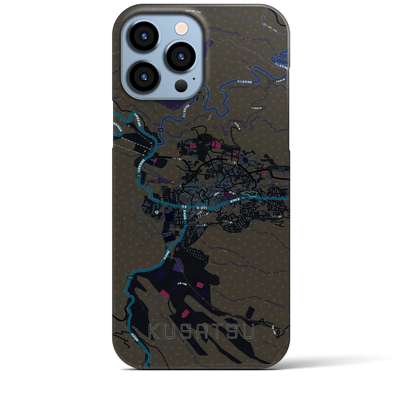 【草津（群馬県）】地図柄iPhoneケース（バックカバータイプ）