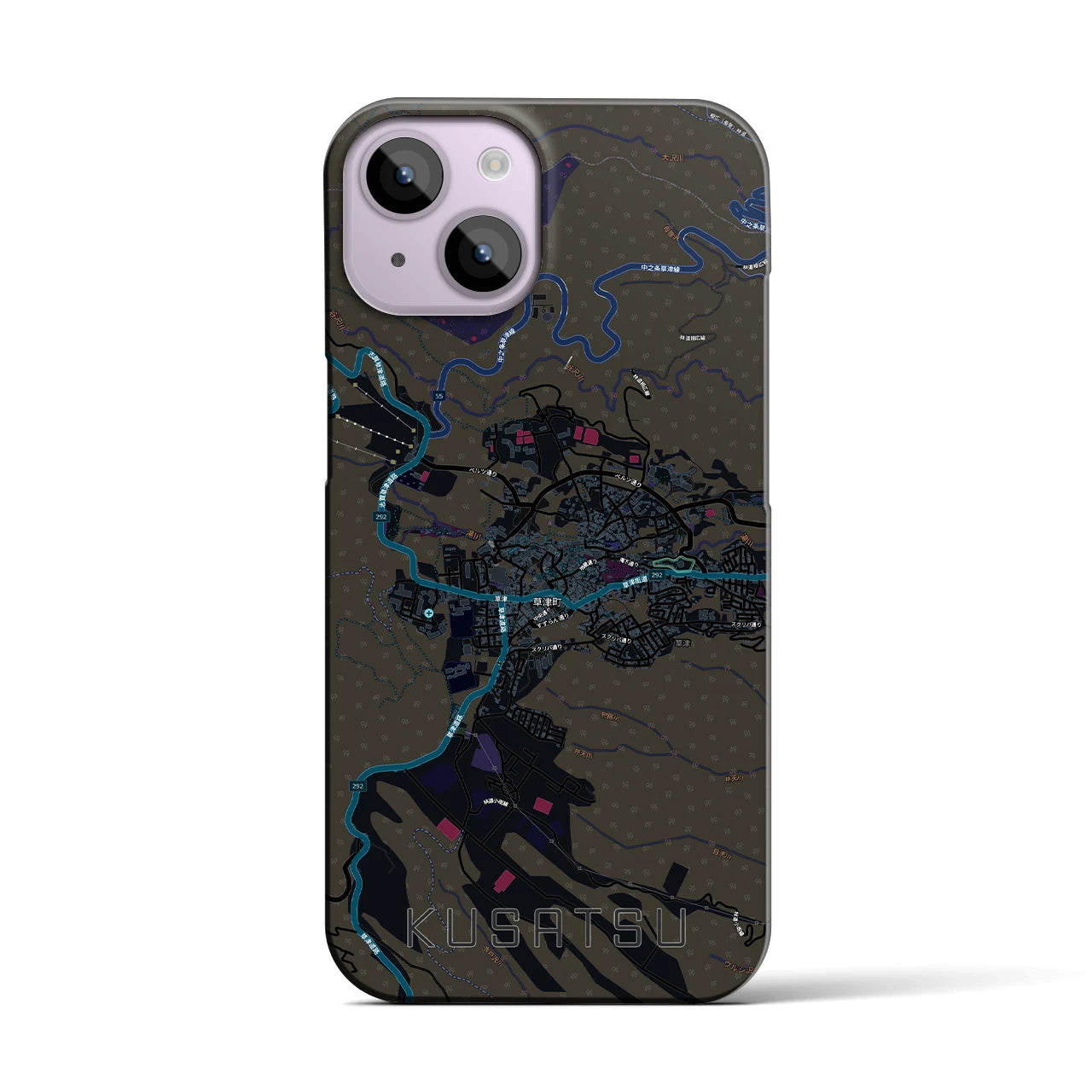 【草津（群馬県）】地図柄iPhoneケース（バックカバータイプ）