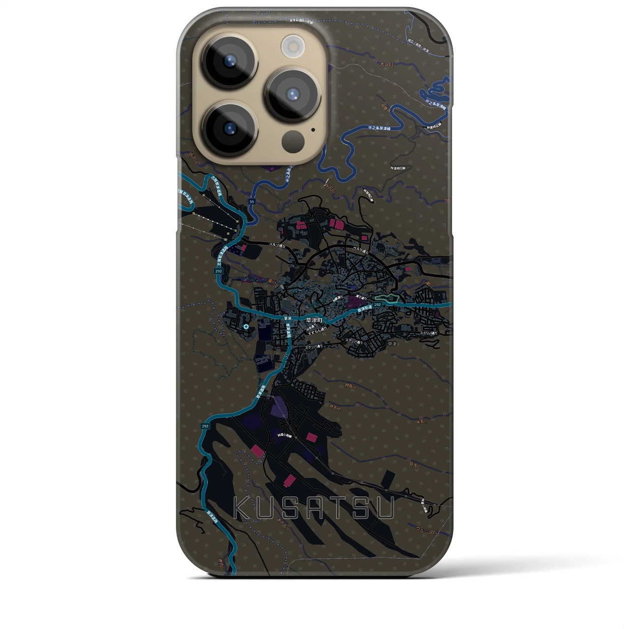 【草津（群馬県）】地図柄iPhoneケース（バックカバータイプ）