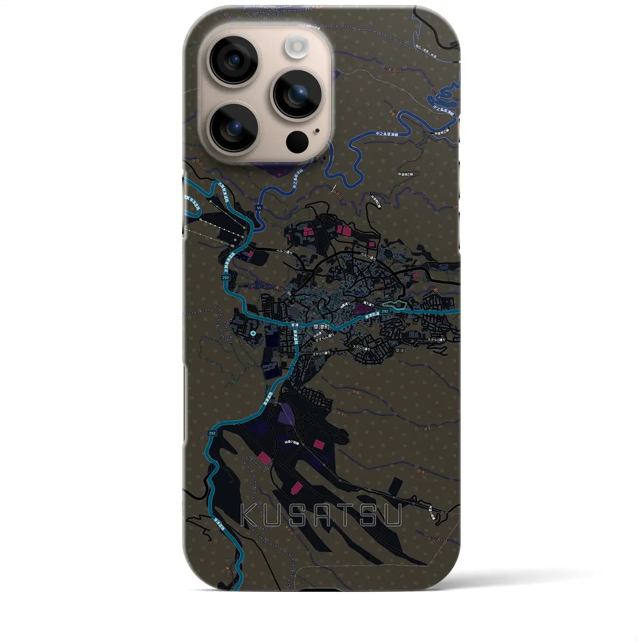 【草津（群馬県）】地図柄iPhoneケース（バックカバータイプ）
