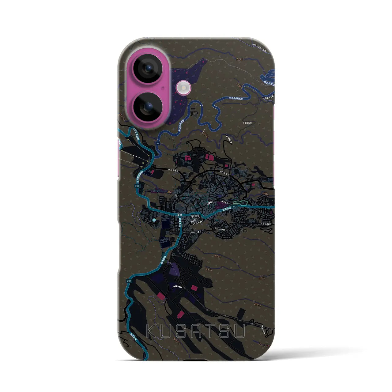 【草津（群馬県）】地図柄iPhoneケース（バックカバータイプ）