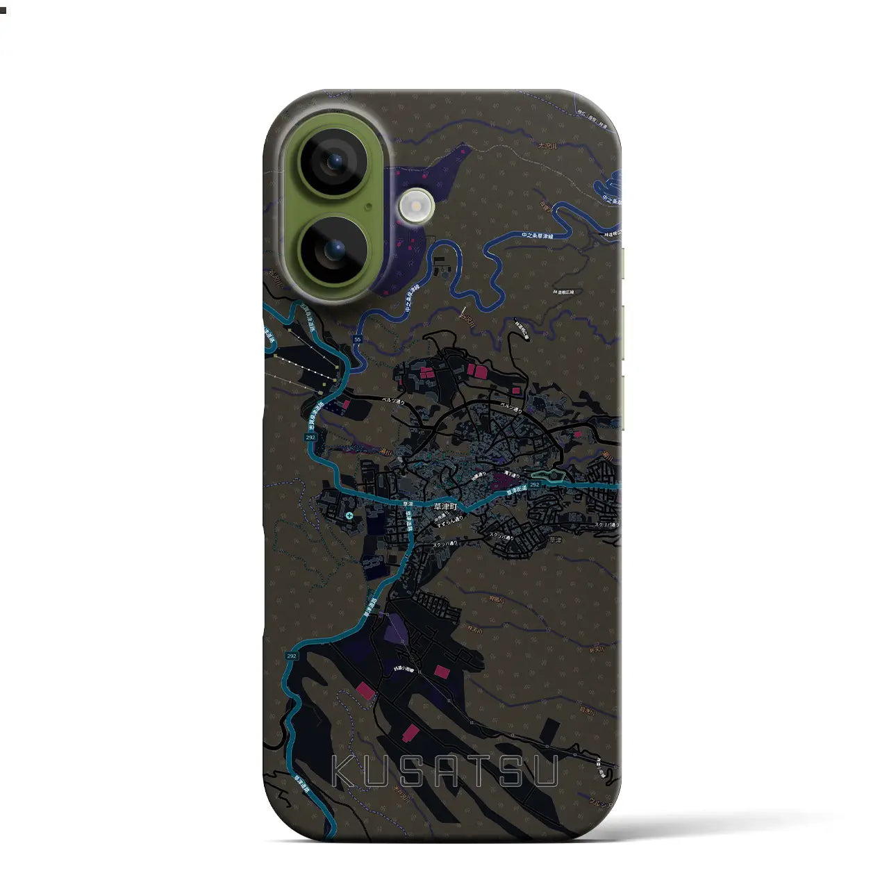 【草津（群馬県）】地図柄iPhoneケース（バックカバータイプ）