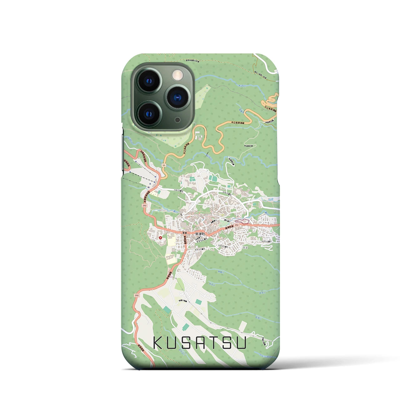【草津（群馬県）】地図柄iPhoneケース（バックカバータイプ）