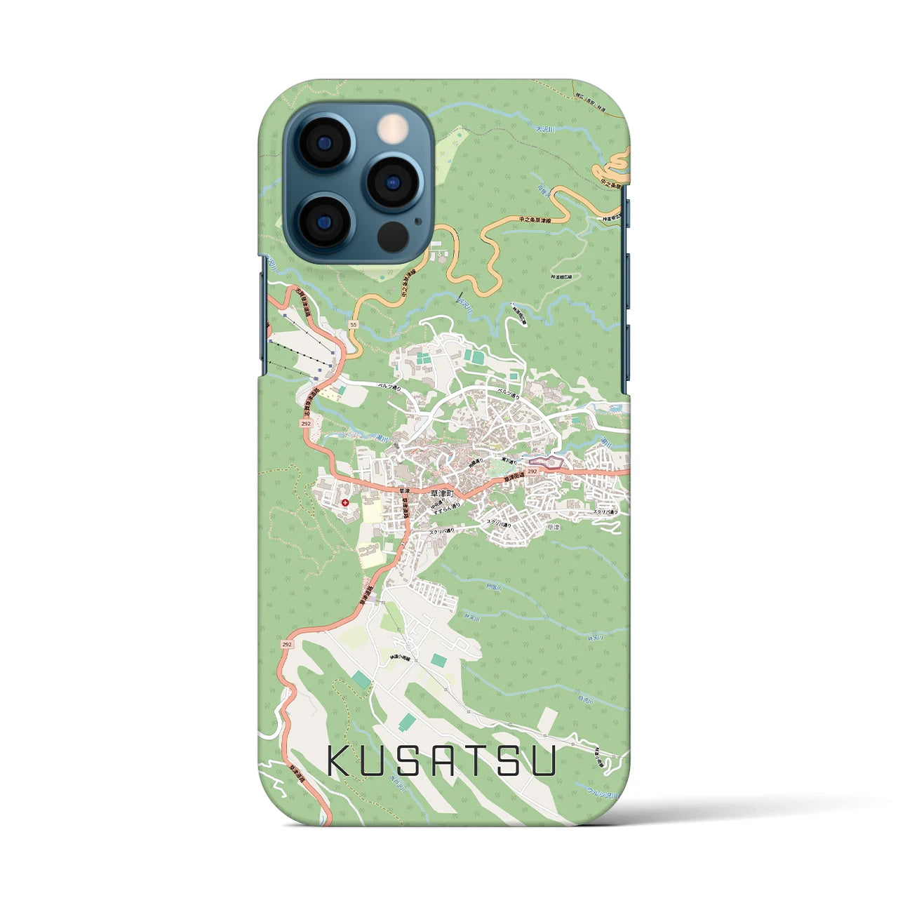 【草津（群馬県）】地図柄iPhoneケース（バックカバータイプ）