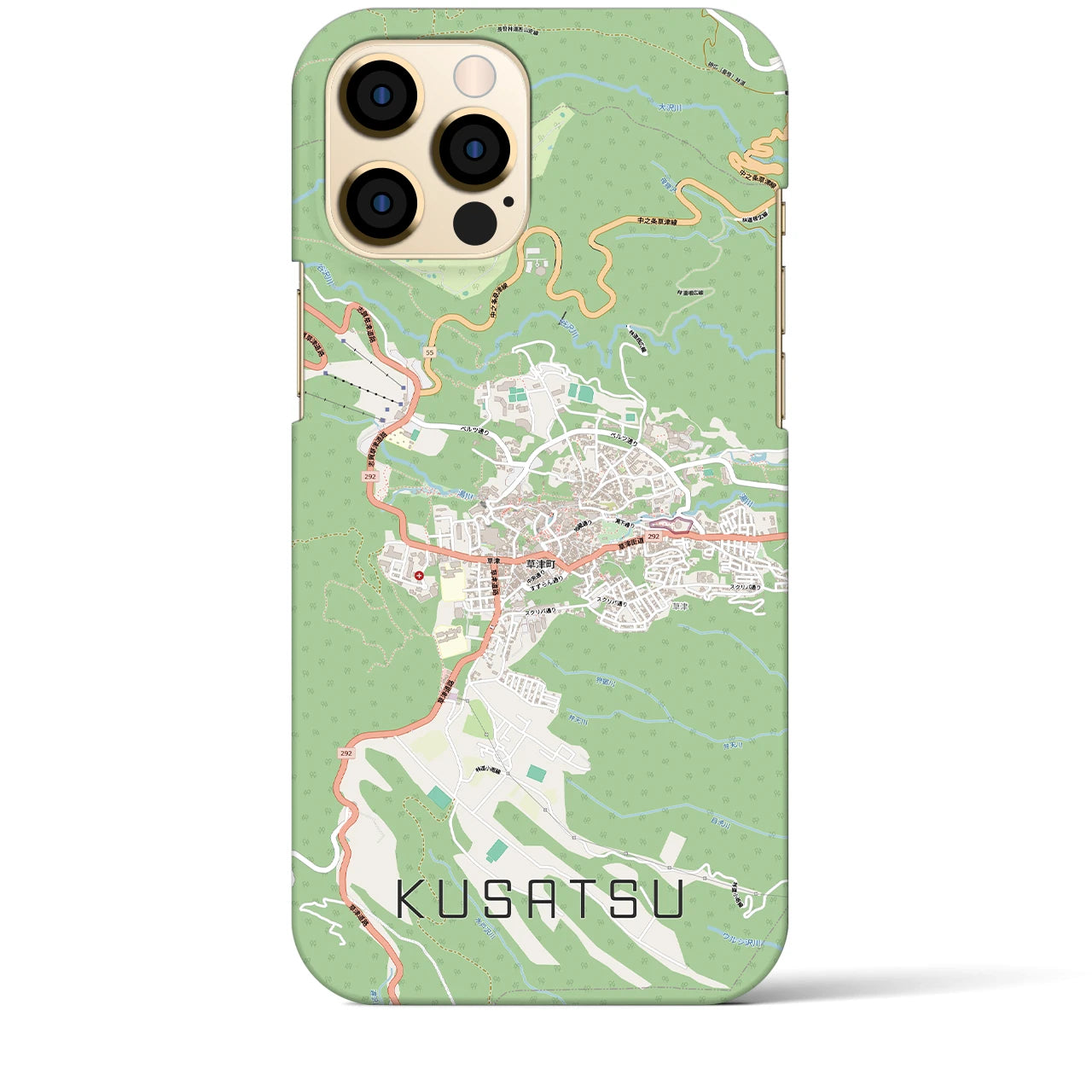 【草津（群馬県）】地図柄iPhoneケース（バックカバータイプ）