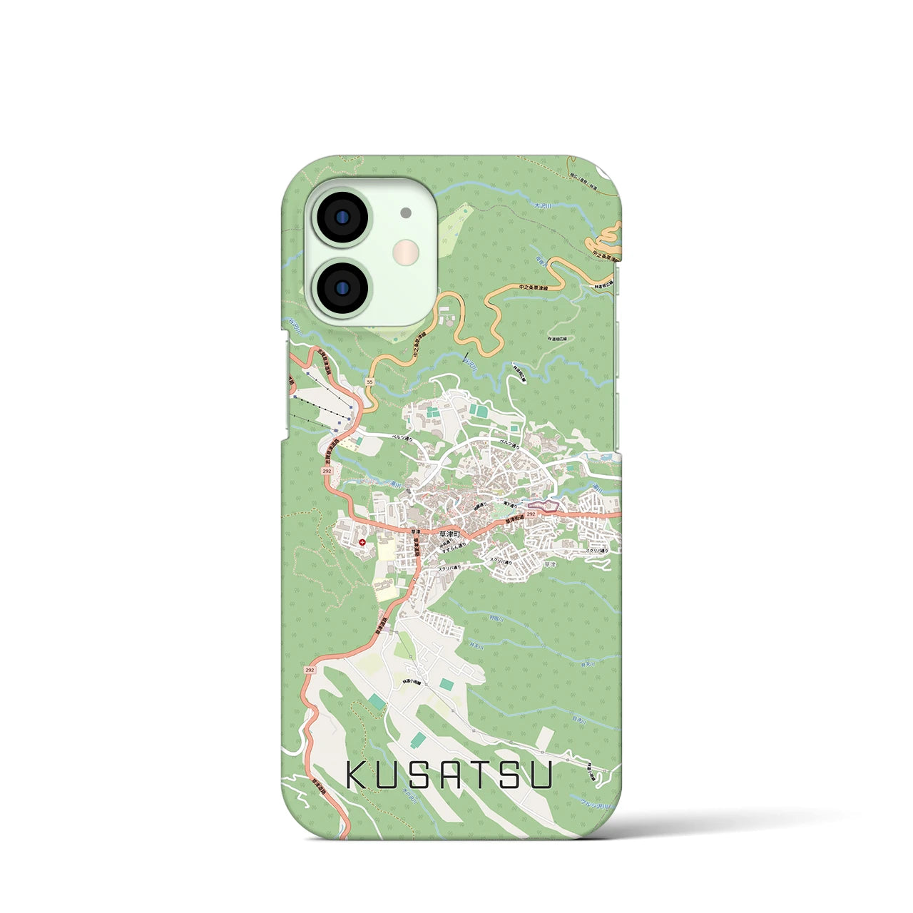 【草津（群馬県）】地図柄iPhoneケース（バックカバータイプ）