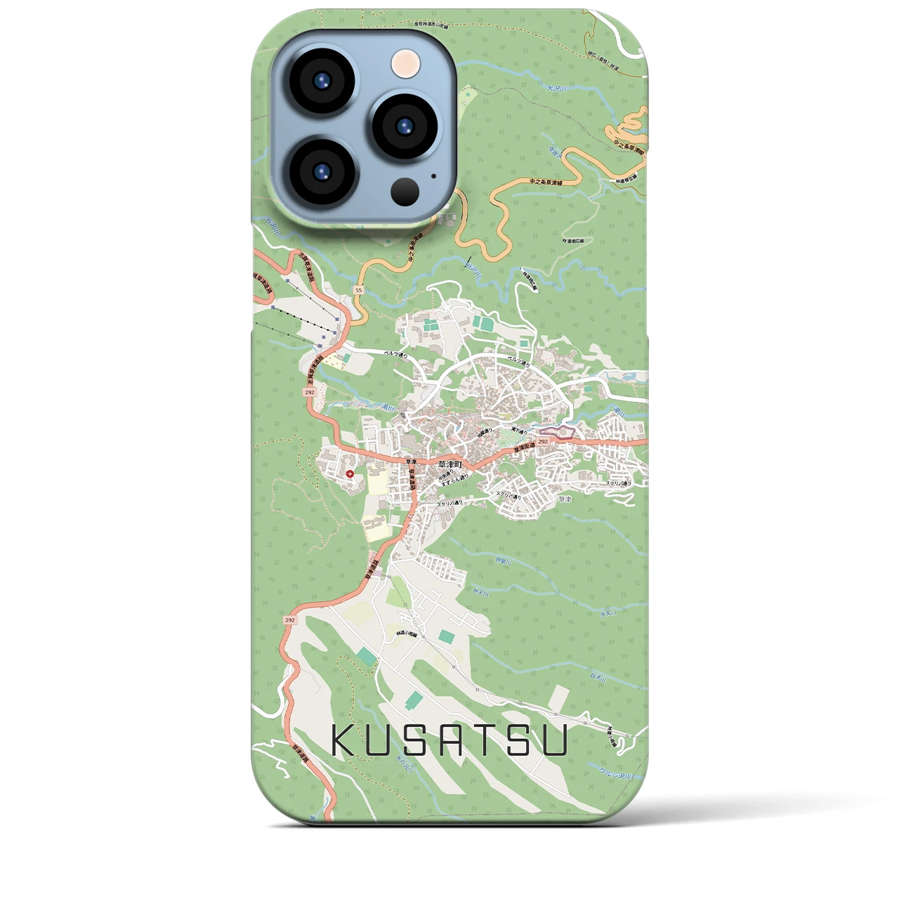 【草津（群馬県）】地図柄iPhoneケース（バックカバータイプ）