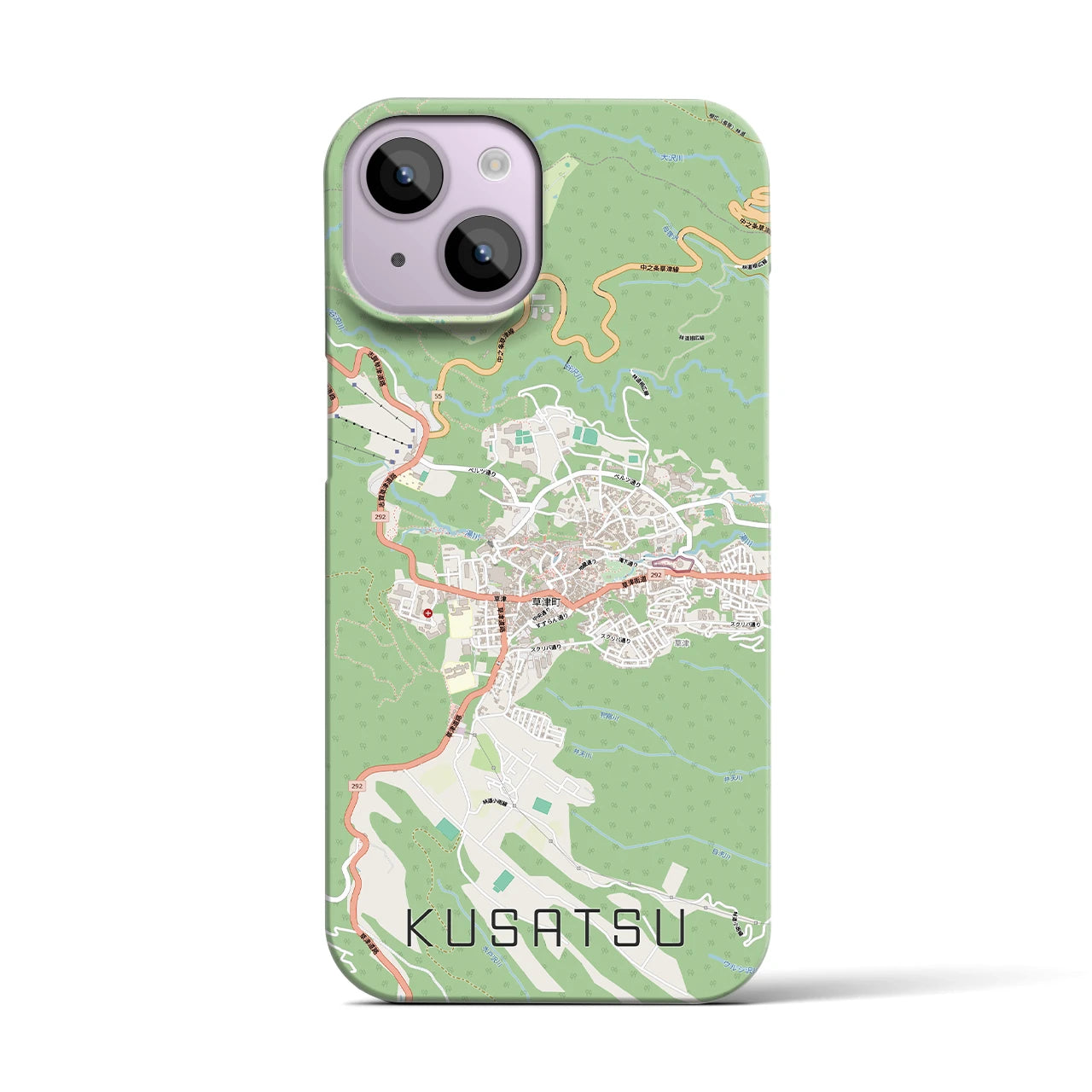 【草津（群馬県）】地図柄iPhoneケース（バックカバータイプ）