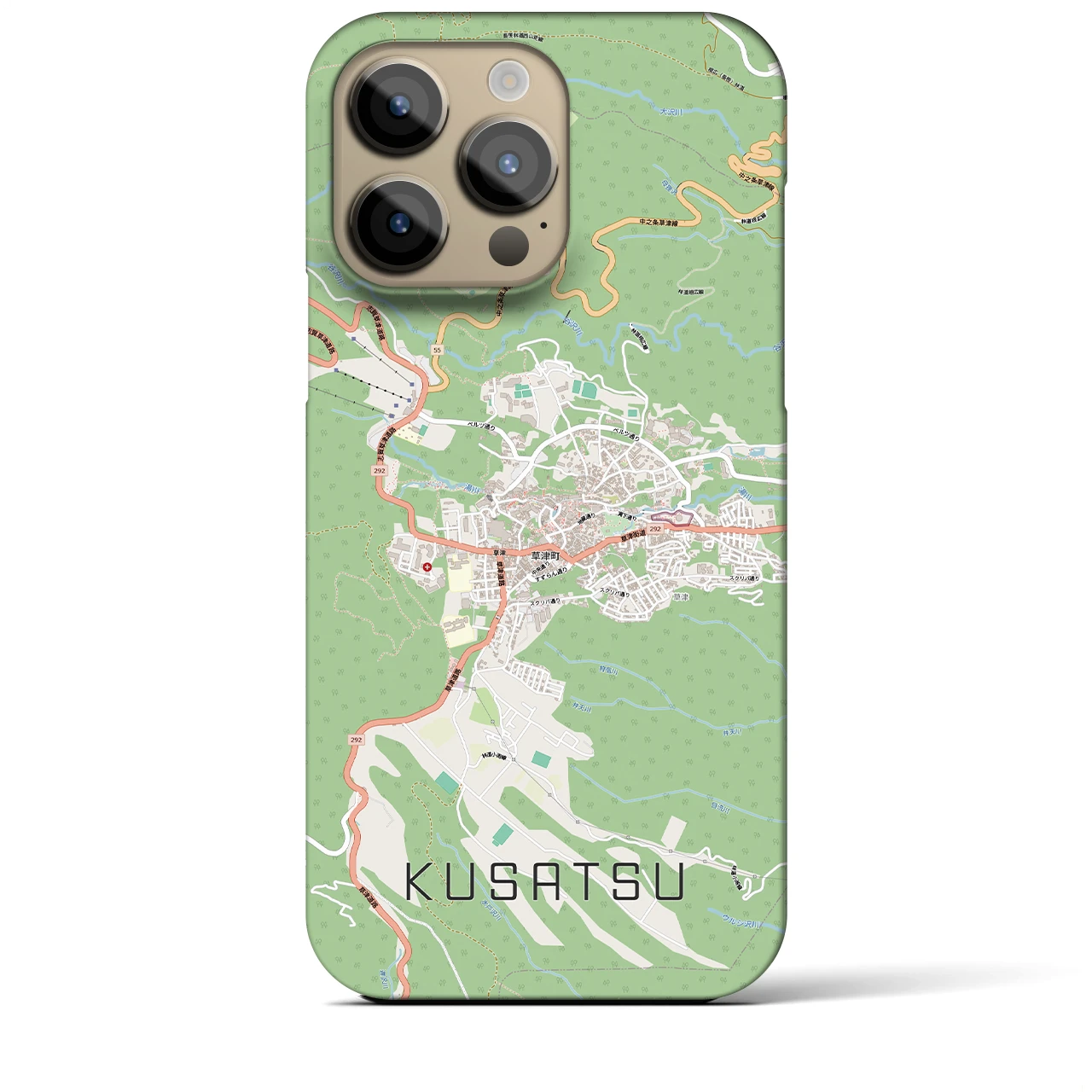【草津（群馬県）】地図柄iPhoneケース（バックカバータイプ）
