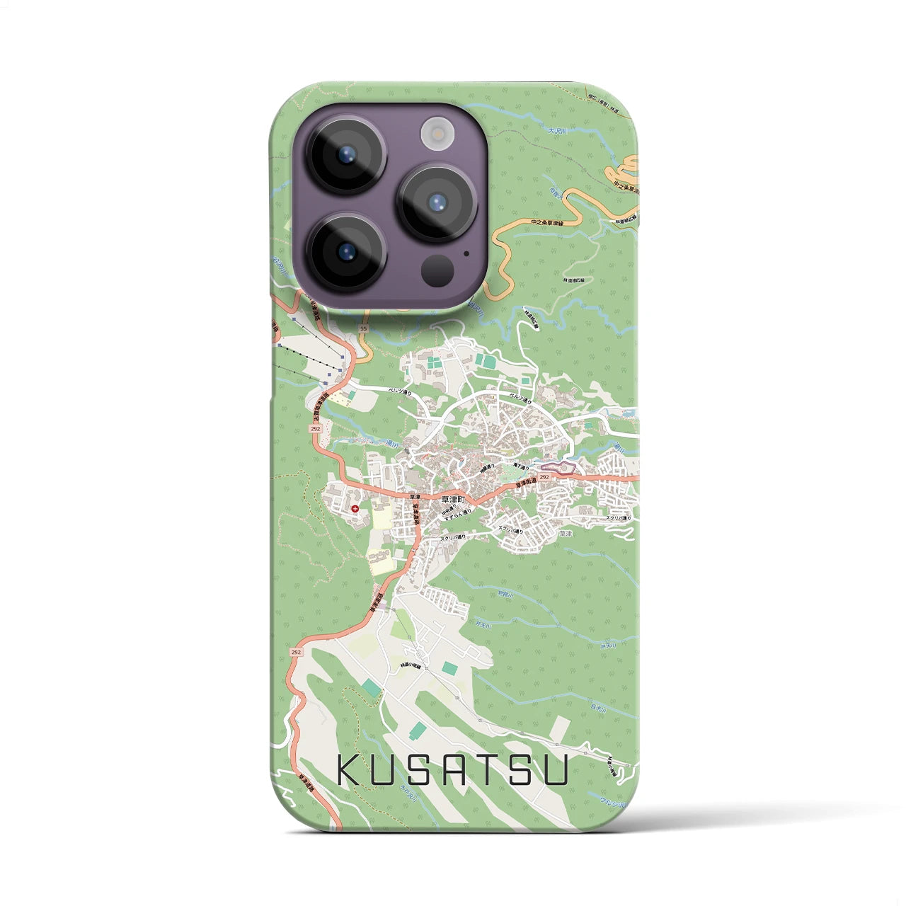 【草津（群馬県）】地図柄iPhoneケース（バックカバータイプ）