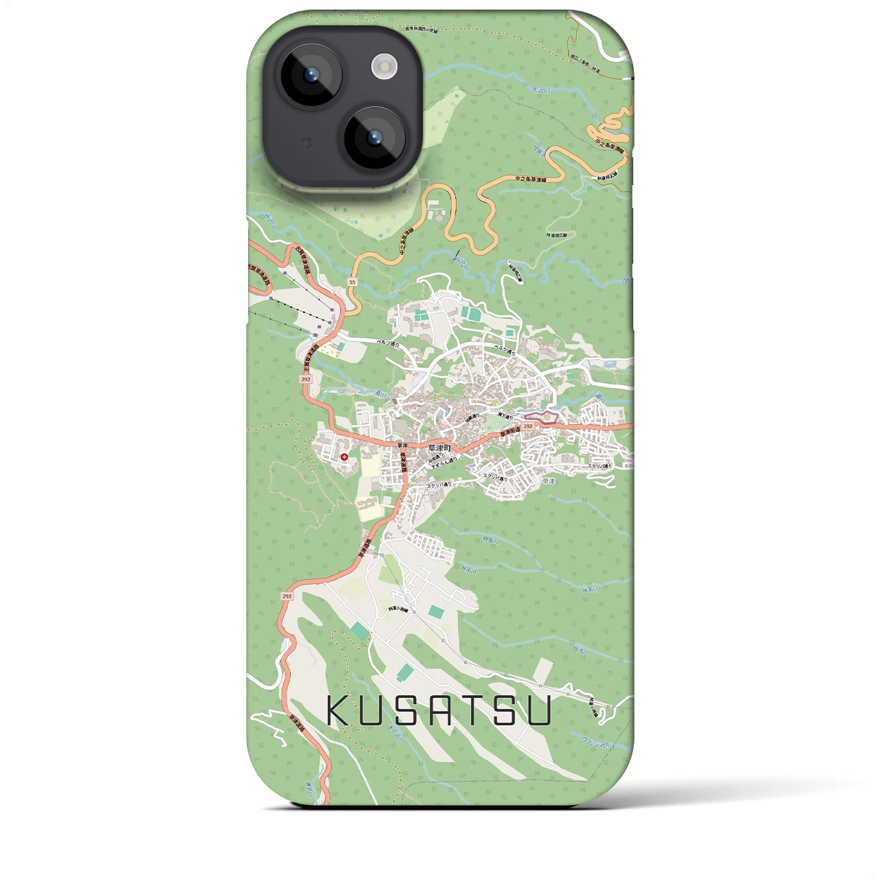 【草津（群馬県）】地図柄iPhoneケース（バックカバータイプ）