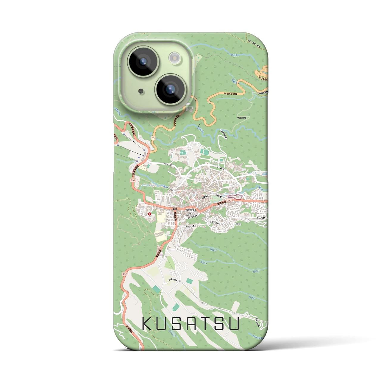 【草津（群馬県）】地図柄iPhoneケース（バックカバータイプ）