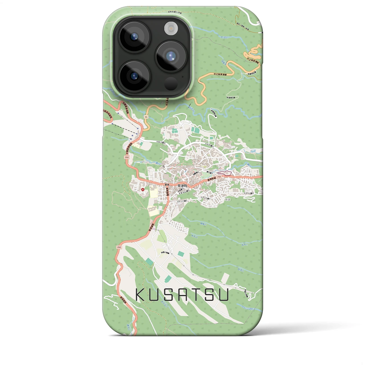 【草津（群馬県）】地図柄iPhoneケース（バックカバータイプ）