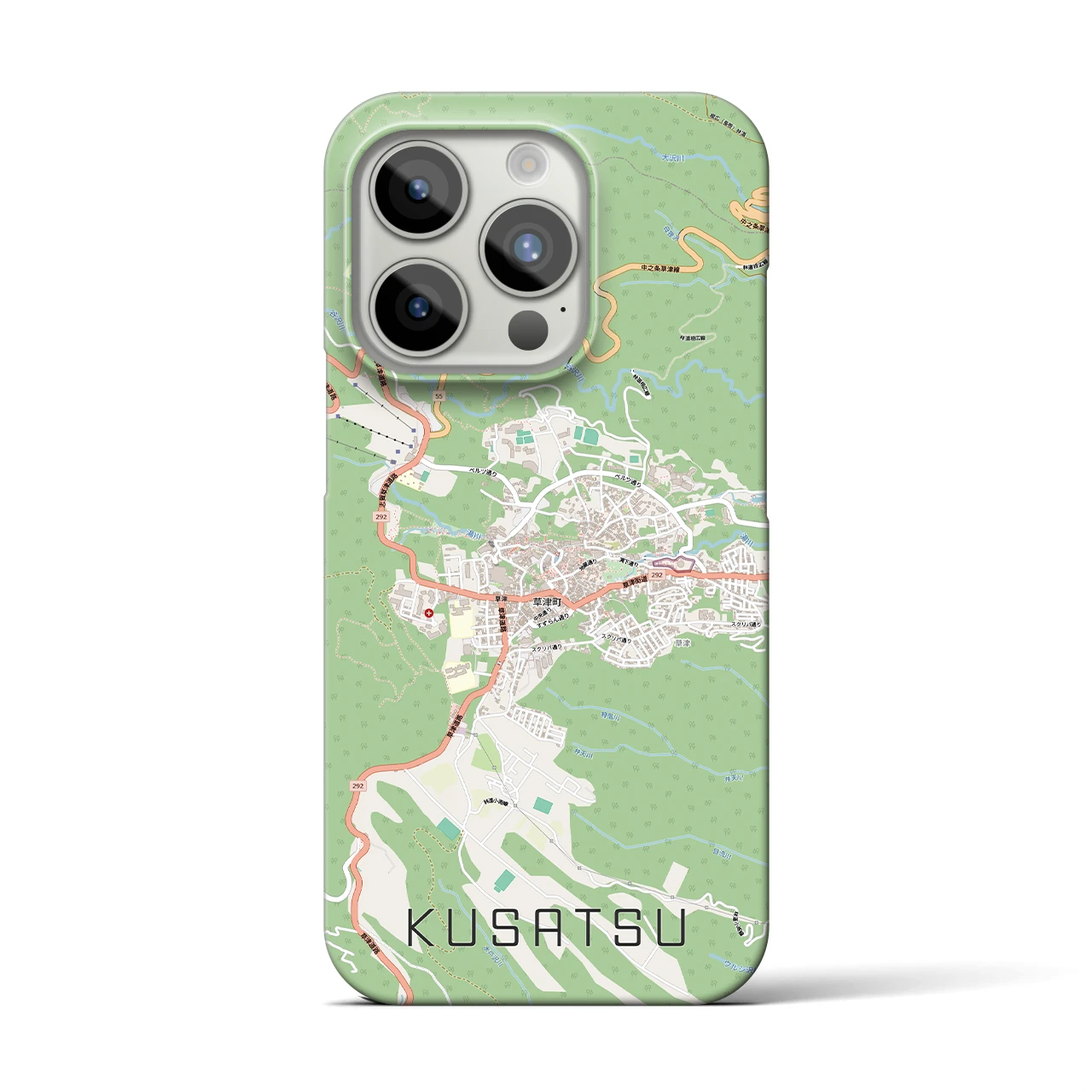 【草津（群馬県）】地図柄iPhoneケース（バックカバータイプ）