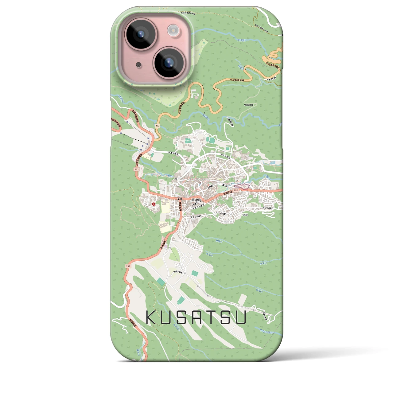【草津（群馬県）】地図柄iPhoneケース（バックカバータイプ）