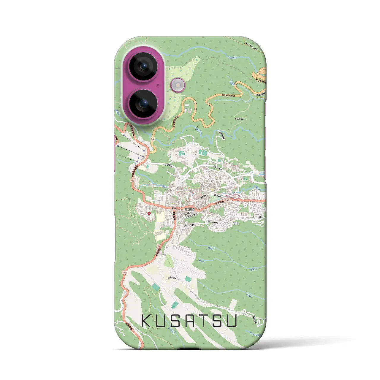 【草津（群馬県）】地図柄iPhoneケース（バックカバータイプ）
